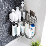 Metal Wall-Mounted Corner Rack: Bathroom/Kitchen Organizer