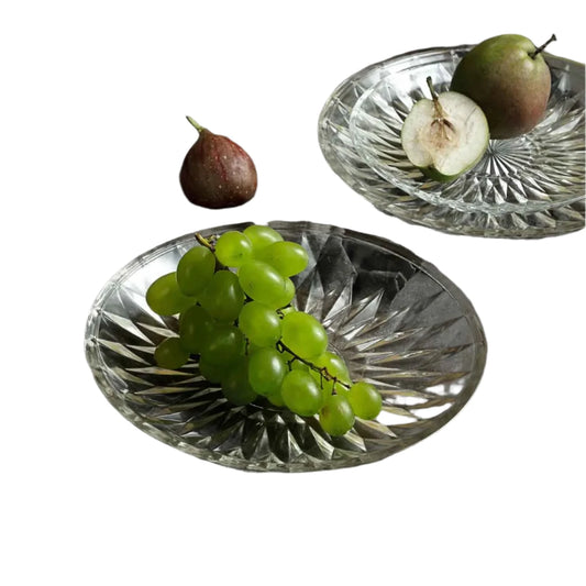 Sunflower Design Glass Snacks Plate: Perfect for Serving Vegetables and Fruits in the Living Room