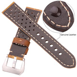 Vintage Cowhide Leather Watchband – 20mm/22mm Genuine Leather Strap for Amazfit GTR and Huawei Watches, Brown and Black