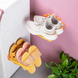 Foldable Wall-Mounted Shoe Rack: Seamless Storage Solution