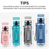 UZSPACE Sports Leakproof Water Bottles: BPA-Free, 1000ml Capacity, Portable, and Drop-proof Design, Suitable for Summer Outdoor Tours