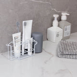 Bathroom Wall-Mounted Toothbrush Rack: Household Storage Solution with Sturdy Iron Bracket