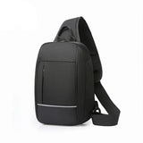 Men's Sling Bag with USB Charging: Splashproof Chest Bag, Small Travel Bag for Outdoor Crossbody Use, Ideal for Short Trips, Messenger Bag