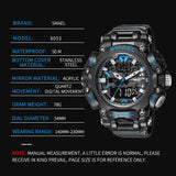 Men's Fashion Sport Watch – Dual Display Waterproof Digital Quartz Military Wristwatch from Top Brand