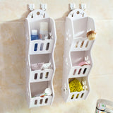 3-Layer Wall Hanging Storage Shelf: Bathroom Organizer