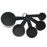 Set of 5 or 10 Black Plastic Measuring Spoons: Essential Teaspoon Scoops for Precise Cooking Measurements