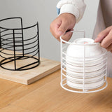 Wrought Iron Dish Storage Rack: Drain Rack for Bowls and Dishes, Ideal for Kitchen Organization