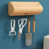 Wall-Mounted Plastic Wrap Box: Convenient Kitchen Organizer for Paper Towels and Rags