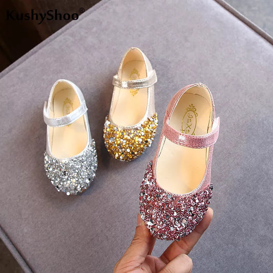 New children's shoes for spring, featuring glittery princess options, comfy toddler girl sandals, and cute baby dance shoes.