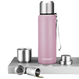 Portable Stainless Steel Thermos Vacuum Flask – Insulated Water Bottle with Filter for Outdoor Use | Available in 600ML, 800ML, 1000ML, and 1500ML Sizes for Coffee and Beverages