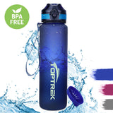 Toptrek Sport Water Bottle - BPA-Free, 650ML/1000ML, Leak-Proof, Ideal for Outdoors and Protein Shakes