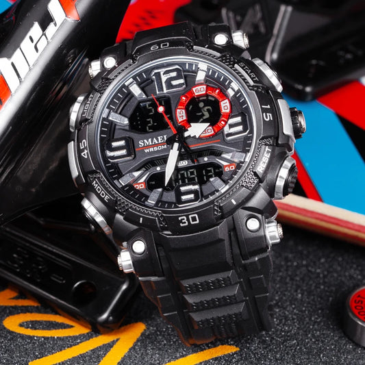 Luxury Men's Sport Watch – Quartz Waterproof Military Wristwatch with Luminous Digital Display