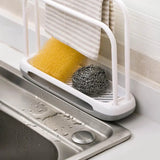 Sink Rack with Adjustable Design: Convenient Multifunctional Holder for Sponges, Rags, and Household Supplies in the Kitchen