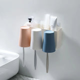 Wall-Mounted Household Toothbrush Box and Mouthwash Cup Set: No-Drill Toothbrush Holder Combination