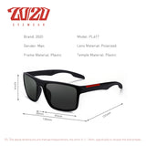 Polarized Sunglasses for Men: Vintage Driver Shades, Square Mirror, Summer UV400 Protection