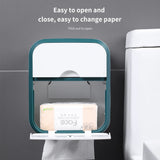 Punch-Free Waterproof Toilet Tissue Box: Creative Wall-Mounted Holder for Toilet Paper Rolls