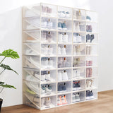 Clear Plastic Shoe Storage Box: Clamshell Design, Ideal for Household Shoe Cabinets