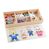 Little Bear Dress-Up Wooden Puzzle: Children's Early Education Dressing Game Toy, Perfect Gift for Kids