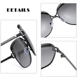 Elegant Oversized Polarized Sunglasses for Women: Metal Frames, Vintage Style, Anti-glare Driving Eyewear with UV400 Protection