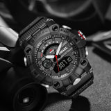 Men's Luxury Military Watch – Waterproof Digital Quartz Timepiece with Dual Display and Luminous Features for Sports Use