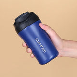 400ml Double-Walled Stainless Steel Coffee Mug with Straw – Portable Car Thermos Travel Cup | Thermal Mug Gift