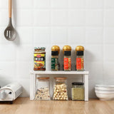 Kitchen Storage Organizer: Spice Rack and Dish Holder for Convenient Bathroom and Closet Organization