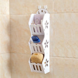 3-Layer Wall Hanging Storage Shelf: Bathroom Organizer