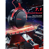 Mpow Air SE Wired Gaming Headset for PS4/PS5, 3D Surround Sound, Noise-Canceling Microphone, Compatible with Xbox One and Switch