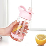 Portable Straw Water Bottle – Safe Plastic Travel Drinkware, Cute Sports Shaker for Kids and Babies