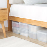 Multi-Purpose Plastic Storage Box with Lid: Dustproof Organizer for Shoes and Toys