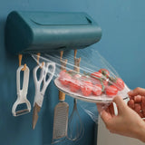 Wall-Mounted Plastic Wrap Box: Convenient Kitchen Organizer for Paper Towels and Rags