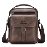 Kangaroo Luxury Men's Shoulder Bag: Vintage Leather Messenger, Split Leather Crossbody