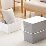 Basic Large Storage Box with Lid: Ideal for Quilts, Toys, Clothes, and Snacks