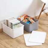 Basic Large Storage Box with Lid: Ideal for Quilts, Toys, Clothes, and Snacks