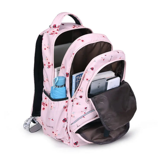 Adorable Kids' Waterproof Backpack: Girls' School Bag with Cute Balloon Print, Includes Laptop Compartment - Children's Schoolbag