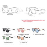 Men's Square Polarized Sunglasses: Rectangle Metal Sun Glasses, High-Quality UV400 Driving Shades