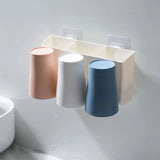 Wall-Mounted Household Toothbrush Box and Mouthwash Cup Set: No-Drill Toothbrush Holder Combination