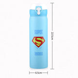 400ml Heroes Insulated Sports Water Bottle - Stainless Steel Vacuum Flask, Travel-Friendly Thermos Mug