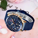 LIGE Luxury Fashion Women's Waterproof Watch: Casual Dress Wristwatch for Ladies