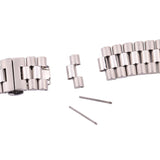 Stainless Steel Watchbands: Solid Metal Bracelet for Men and Women in Silver, Sizes 16mm, 18mm, 20mm, 21mm, 22mm Accessories