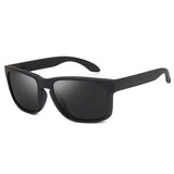 Men Vintage Square Polarized Sunglasses: Stylish Black Plastic Sun Glasses, Outdoor Sports Shades with UV400 Protection