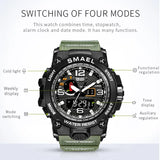 SMAEL Men's Digital Sports Watch - LED Waterproof Quartz Chrono Count Luxury Wristwatch for Men