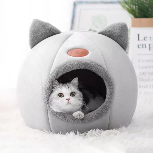 Cozy Winter Cat Bed for Deep Sleep: Comfortable Small Dog House Mat, Indoor Pet Tent Basket, Snug Cave Nest for Cats, Cama Gato Products