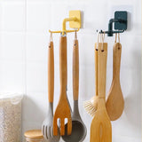 360° Rotating Wall-Mounted Hanging Hooks: Kitchen and Bathroom Storage Rack with Rotated Holder for Organization