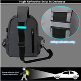 Compact Anti-Theft Chest Bag: Lightweight Sling Crossbody Bag for Men, Mini Sports Bag with USB Charging, Ideal Messenger Bag