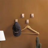 Nordic Style Wooden Wall Hanger: Coat Hooks with Key Holder and Storage