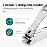 Stainless Steel Nail Clippers: Precision Fingernail Cutter with Anti-Splash Design