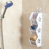 3-Layer Wall Hanging Storage Shelf: Bathroom Organizer