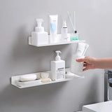 Punch-Free Wall-Mounted Shelf: Sticker-Backed Home Bedroom Organizer, Ideal for Partitioned Bookshelves and Book Storage