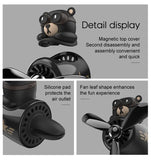 Car Air Freshener in Bear Pilot Design with Rotating Propeller, Stylish Vent Perfume Diffuser Clip